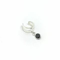 Cuff doble con piedra negra (unidad)