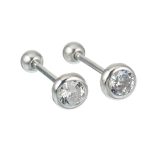 Aros tipo piercing redondo (par)