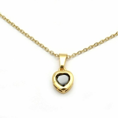 Cadena corazón negro