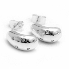 Aros gota con cubic (par)