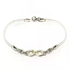 Pulsera eslabon rígido con infinito