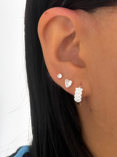 Abridores corazón de cristal (par) - Estilo Joyas Manu