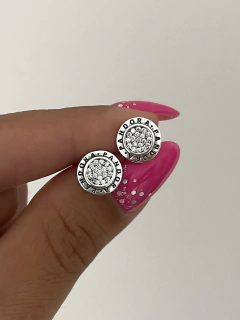 Aros pandora con piedras (par)