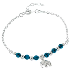 Pulsera piedras y elefante