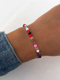 Pulsera hilo con cristales multicolor - comprar online