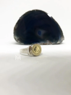 Anillo inicial plata y oro en internet