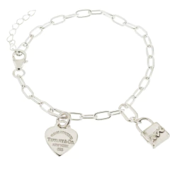 Pulsera con candado y corazón