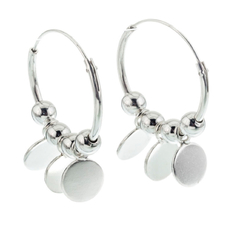 Argollas con circulitos (par)
