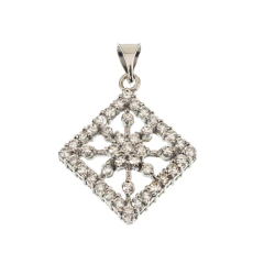 Dije hexagonal con piedras