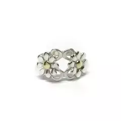 Anillo doble flor