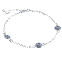 Pulsera con ojitos lilas