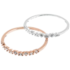 Anillo mini corazoncitos con piedras