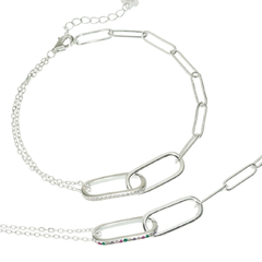 Pulsera eslabones con piedras