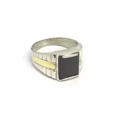 Anillo con piedra cubic rectangular