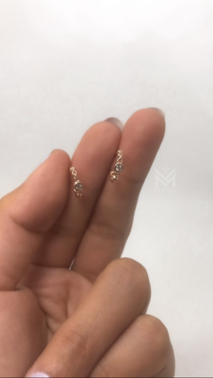 Semi argollas Plata rose (par)