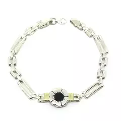Pulsera panter con flor - comprar online