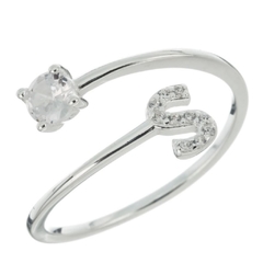 Anillo inicial con piedras - Estilo Joyas Manu