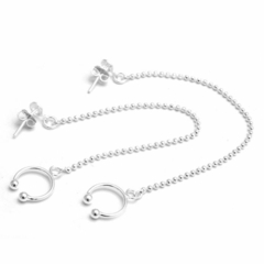Aros con Cadena y cuff (par)
