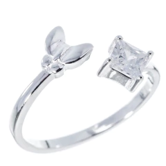 Anillo abierto mariposa y rombo en internet