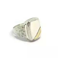 Anillo sello y espadas de costado