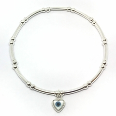 Pulsera elastizada tubos y dije - comprar online