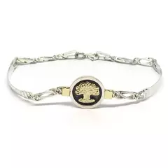 Pulsera eslabones rígidos y árbol