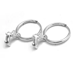 Argollas 1.3 cm con perro salchicha (par)