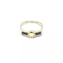 Anillo piedras con flor