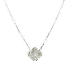 Collar flor con piedras