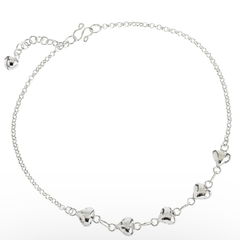Tobillera corazones