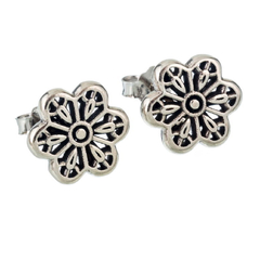 Aros flor caladas (par)