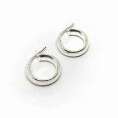 Argollas infladas lisas de 12 mm (par)
