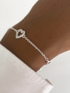 Pulsera corazón con piedras - comprar online