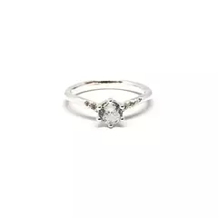 Anillo en v solitario