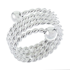 Anillo con bolitas en punta