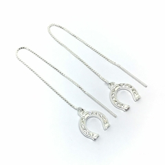 Aros herradura con piedras (par)
