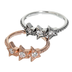 Anillo triple estrellas