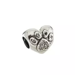 Charm en forma de corazón con huella