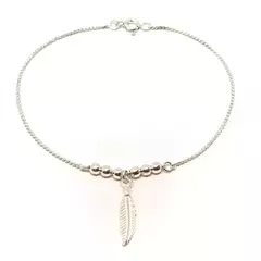 Pulsera bolitas y pluma - comprar online