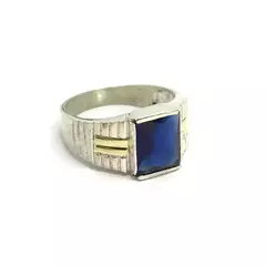 Anillo piedra y rayas - comprar online