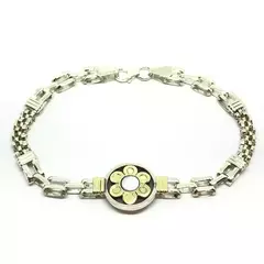Pulsera panter con payason y flor - comprar online