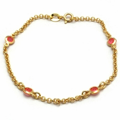 Pulsera piedras rosas