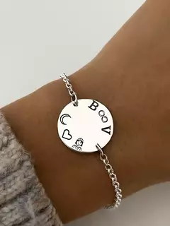 PULSERA CON MEDALLA PARA GRABAR