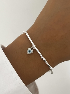 Pulsera elastizada tubos y dije