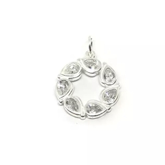 Dije circulo con gotas y piedras - comprar online