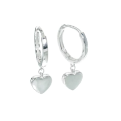 Argollas con corazón liso (par)