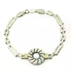 Pulsera con piedra onix o nacar