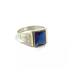 Anillo piedra y corona