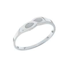 Anillo doble gotitas con nacar