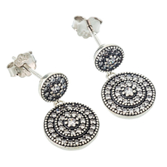 Aros doble circulo colgantes (par)